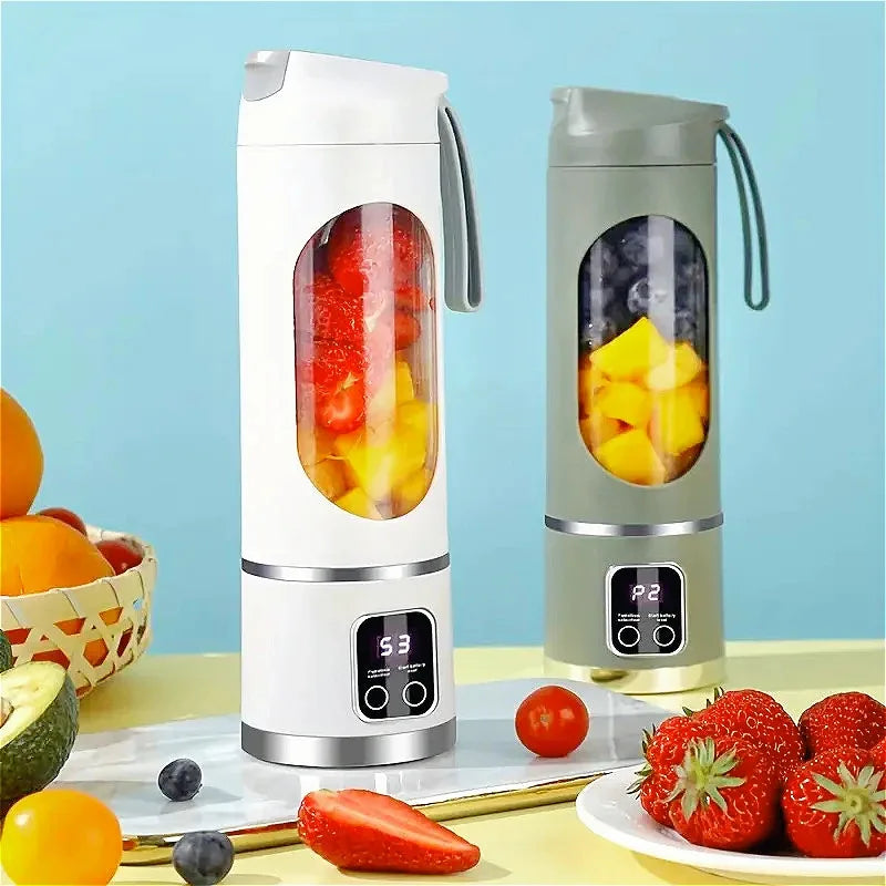 Blender Juicer Portable Electric Juicer 450Ml 8 Blades Travel Juicer Machine Rechargeable Shakes Smoothie Blenders Fresh Juice