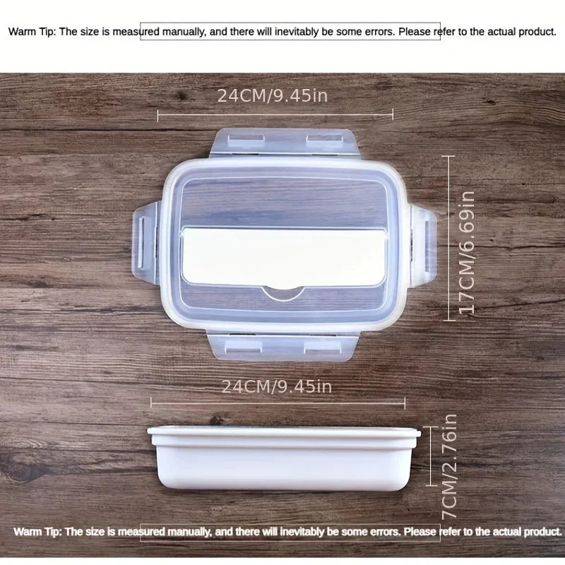 Easy-Clean Bento Container for Students & Office Workers,Leak-Proof Stainless Steel Lunch Box with 3/4 Compartments - Durable