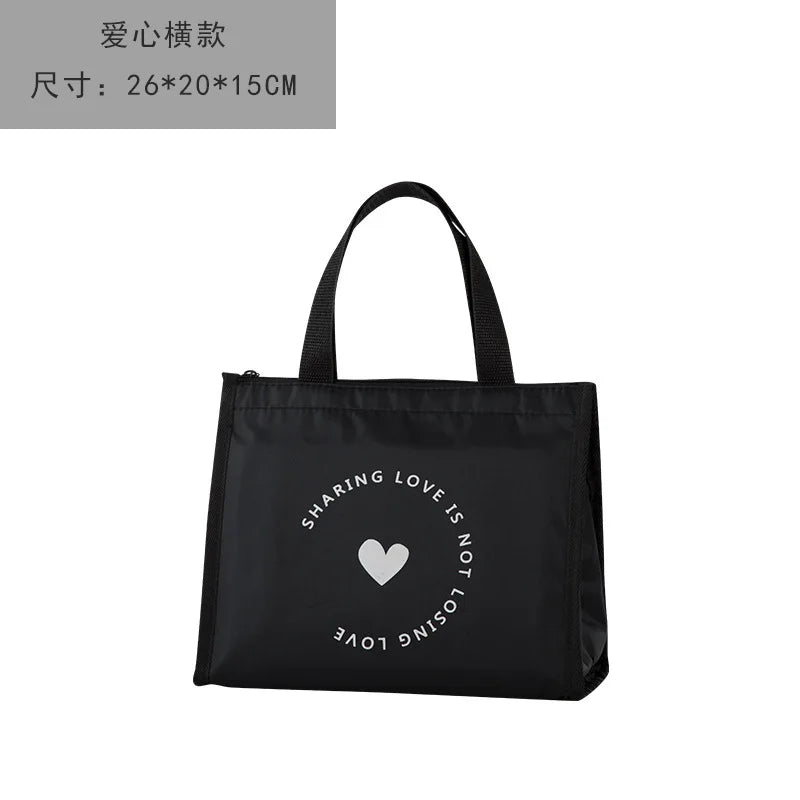 Contracted Style Insulated Lunch Bag Durable Bento Pouch Thermal Insulated Lunch Box Tote Cooler Bag Lunch Container