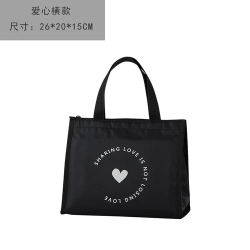 Contracted Style Insulated Lunch Bag Durable Bento Pouch Thermal Insulated Lunch Box Tote Cooler Bag Lunch Container