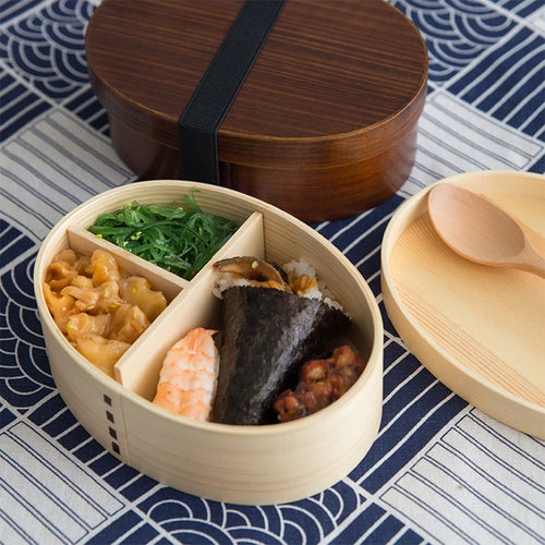 Wooden Lunch Box Sushi Bento Food for Kids Student Container Conservation Children'S Meal Prep Picnic round Square Dinnerware