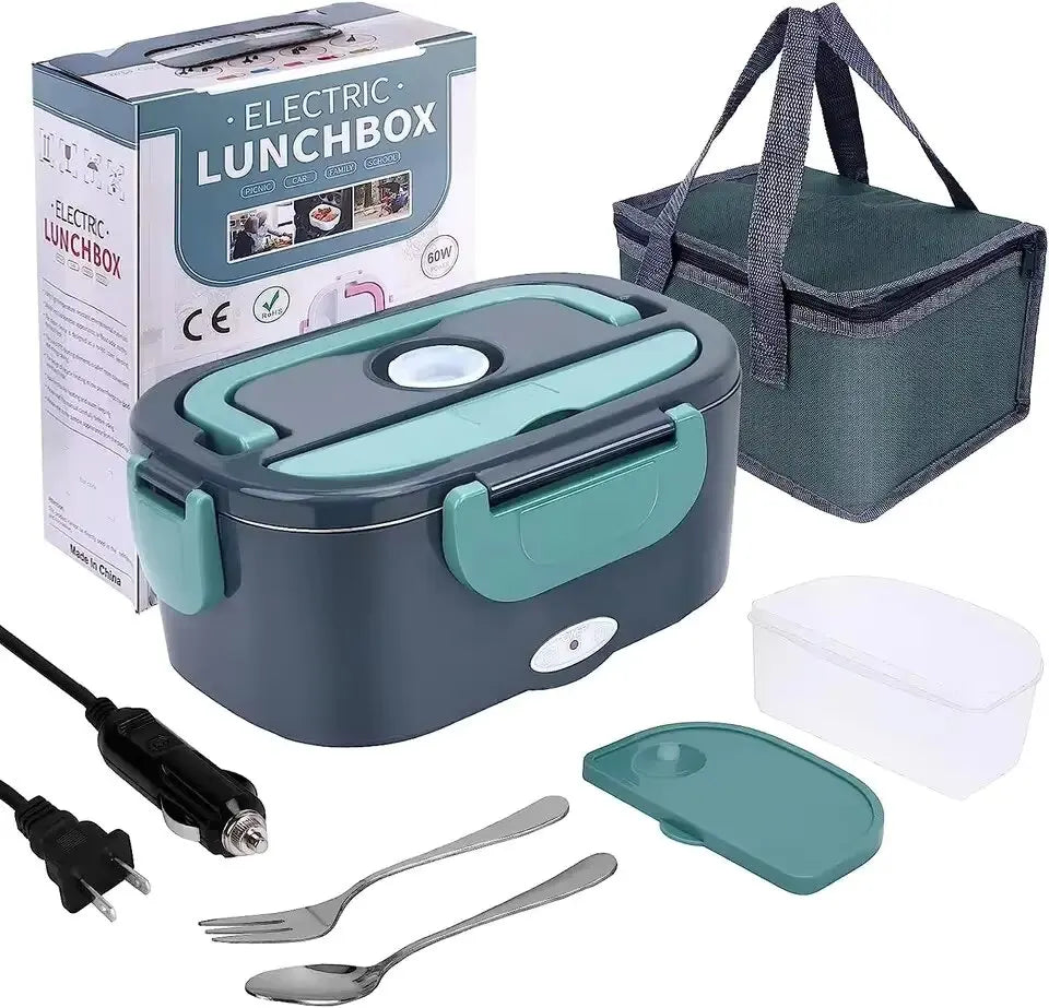 Electric Lunch Box Food Heater Portable Food Warmer Lunchbox for Car Home Leak Proof 2 Compartments 110V 220V Pot