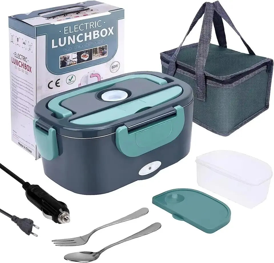 Electric Lunch Box Food Heater Portable Food Warmer Lunchbox for Car Home Leak Proof 2 Compartments 110V 220V Pot