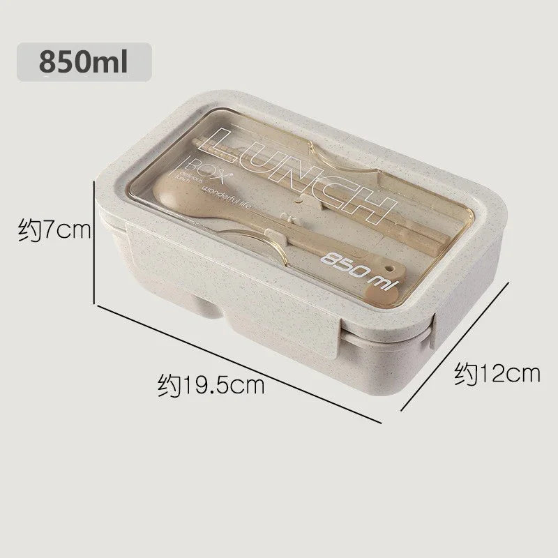 1Pc Wheat Straw Lunch Box Healthy BPA Free Bento Boxes Microwave Dinnerware Food Storage Container Lunch Box for Kids