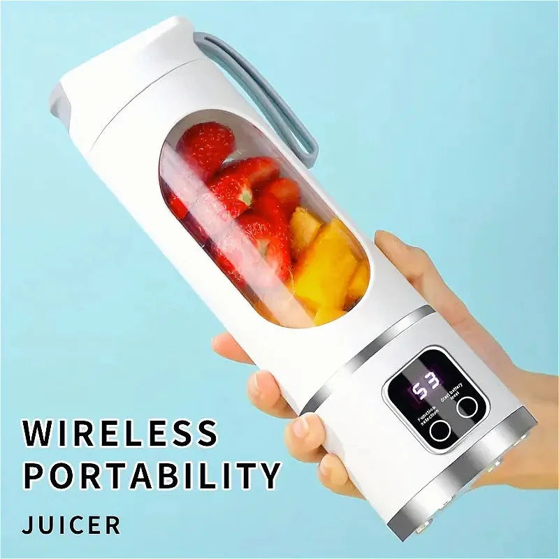 Blender Juicer Portable Electric Juicer 450Ml 8 Blades Travel Juicer Machine Rechargeable Shakes Smoothie Blenders Fresh Juice